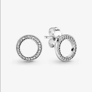 Pandora Sparkling Circle Stud Earrings